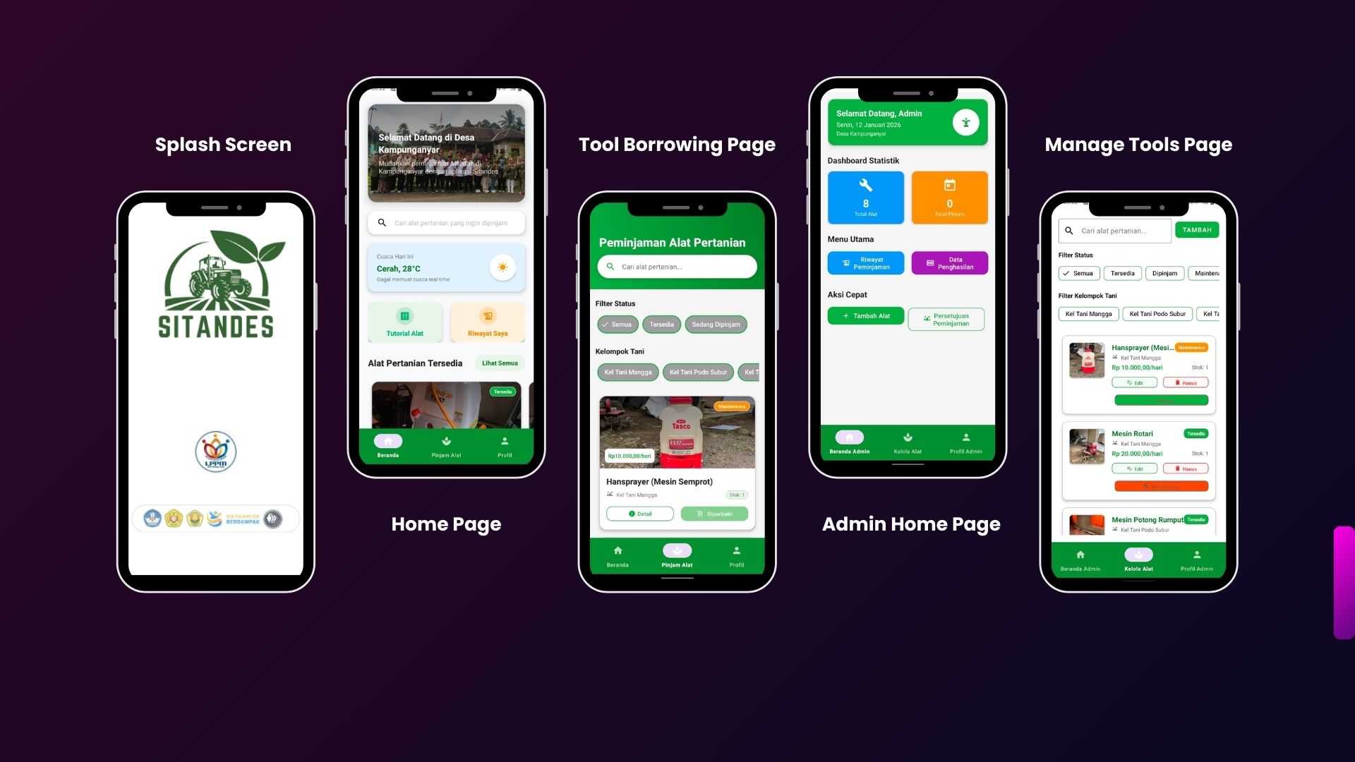 Mobile Application for Lending Agricultural Machinery