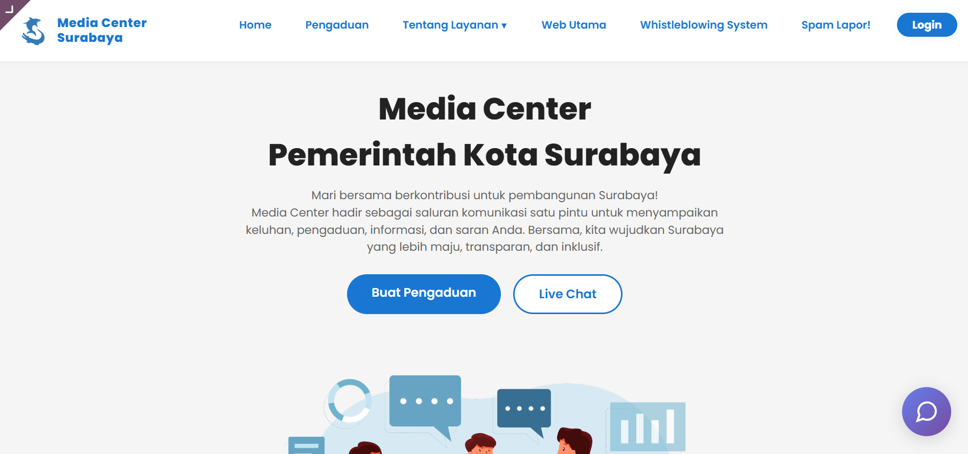 Media Center Surabaya City Website